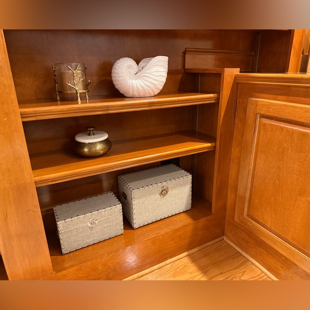 Set of Two Decorative Linen Covered Storage Trunks - Picture 10 of 16